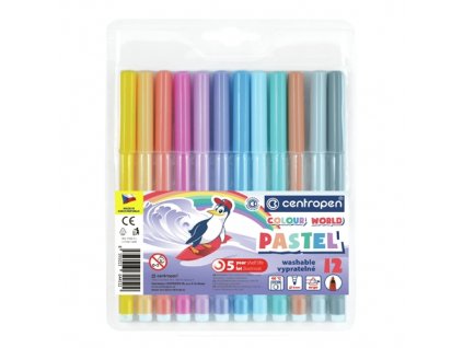 Fixy CENTROPEN 7550 Colour World Pastel - sada 12 ks