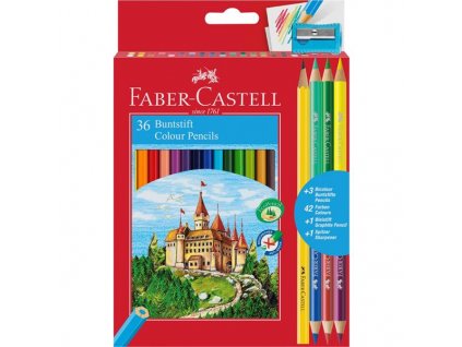 Pastelky Castell 36 farebné set+3 bi-color