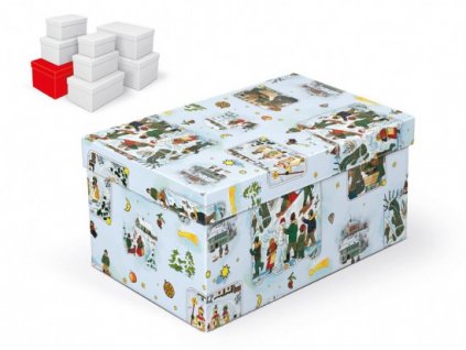 Krabička darčeková vianočná B-V005-GL 28x18x14cm