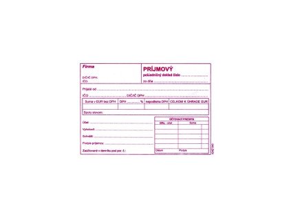 Príjmový pokladničný doklad A6 samoprep.