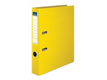 Pákový šanón, 50 mm, A4, PP/kartón, s ochr. spod. kovaním, žltý