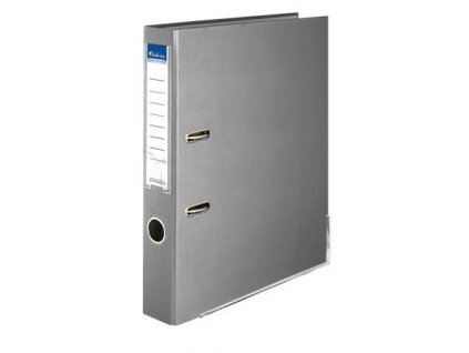 Pákový šanón, 50 mm, A4, PP/kartón, s ochr. spodným kovaním,sivý