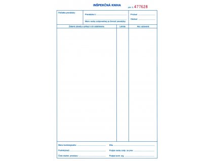 Inšpekčná kniha A4 3x25 listov