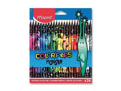 Maped Color'Peps Monster - pastelky - 24 farieb
