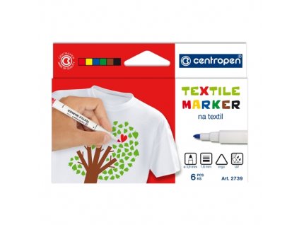 Popisovač CENTROPEN 2739 Textile - sada 6 ks