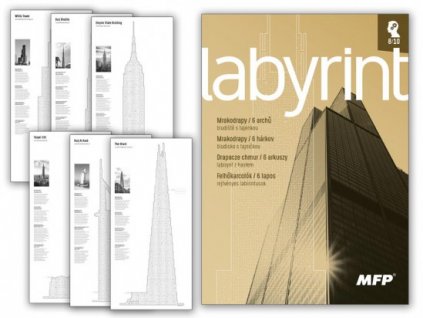 Omaľovánky MFP A4 Labyrint Mrakodrapy - s tajničkou