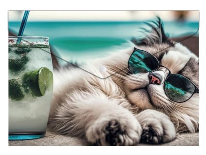 Obal na patent, A4, PP, 180 mikron, PANTA PLAST "Chillout cat"