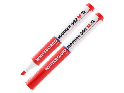 Popisovač na biele tabule M&G 502 - klinový hrot, červený