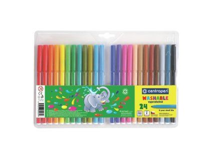 Fixy CENTROPEN 7790 Washable - sada 24 ks