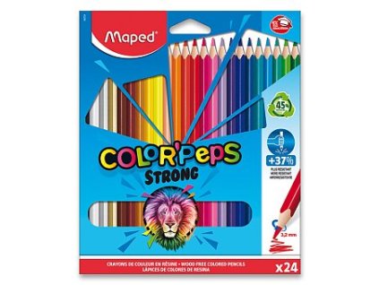 Farebné ceruzky Maped Color'Peps Strong - 24 farieb