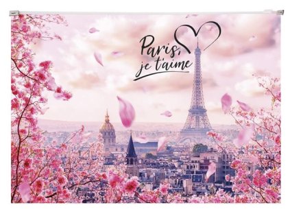 Obal na zips, A4, PP, 180 mikron, PANTA PLAST "Take me to Paris"