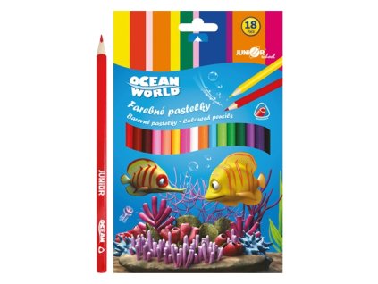 Pastelky Ocean World trojhranné 18 ks