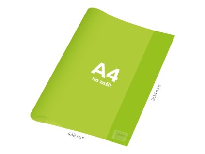 Obal na zošit A4 PVC 432x304 mm Neon Color - transparentný/zelen