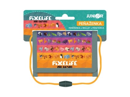 Detská textilná peňaženka JUNIOR S8 - Pixelife Zoo Edition