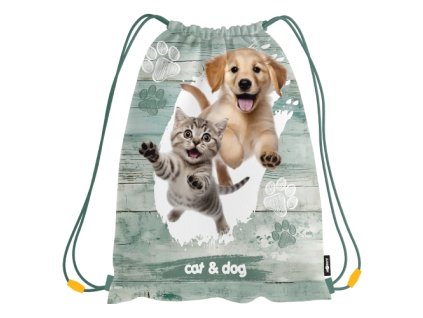 Vrecko na prezuvky s potlačou JUNIOR S8 - Cat & Dog