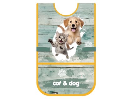 Zástera/Pončo na výtvarnú výchovu JUNIOR S8 - Cat & Dog