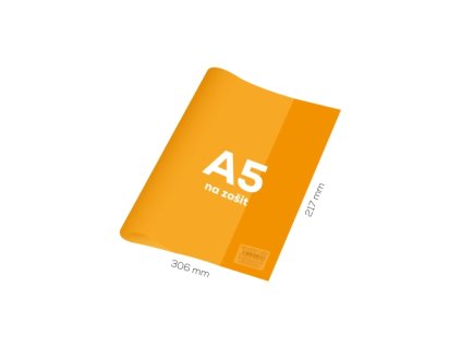 Obal na zošit A5 PVC 306x217 mm Neon Color - transparentný/oranž