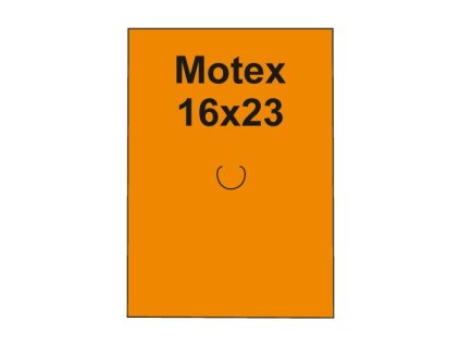 Etikety cen. MOTEX 16x23 hranaté, 870 etikiet/kotúčik, oranžové