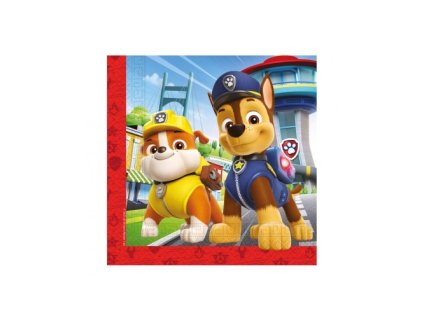 Obrúsky 2-vrstvé 33 x 33 cm Paw Patrol 20 ks