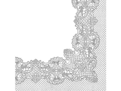 Obrúsky PAW L 33x33cm Royal Lace Frame Silver