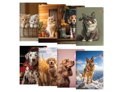 Zošit A5, linajkový 544, 40 listový, Exclusive "Pet"