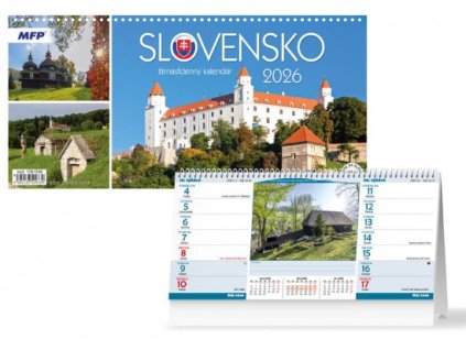SK Kalendár 2026 stolový Slovensko (štrnásťdenný)