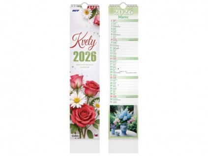 SK Kalendár 2026 viazankový Kvety - mesačný