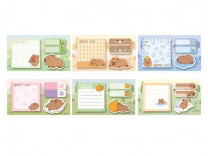 Bloček samolepiaca capybara set 70