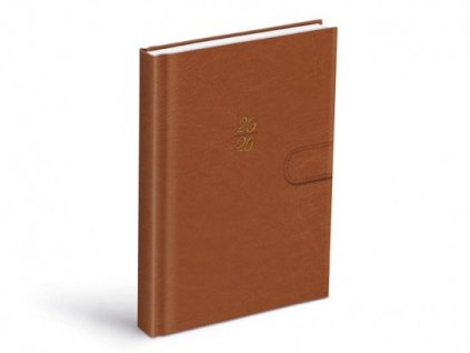 Diár 2026 D801 PU brown - with magnet
