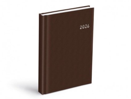 Diár 2026 D801 PVC dark brown