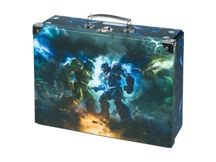 Skladací školský kufrík Roboty s kovaním
