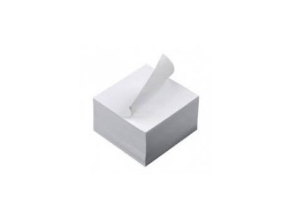Poznámková kocka biela 9x9x3,5 cm lepená