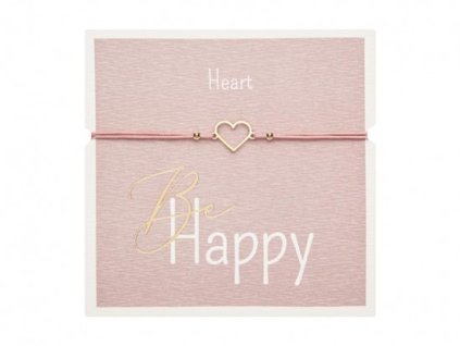 Gifty - Be Happy náramok - Heart (gold)