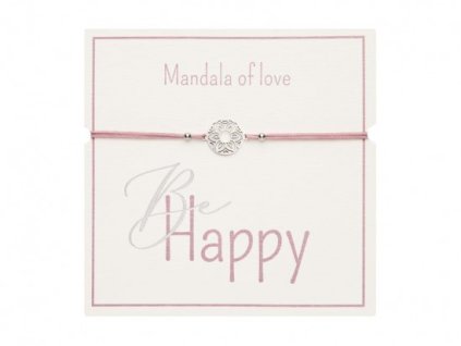 Gifty - Be Happy náramok - Mandala of love (silver)