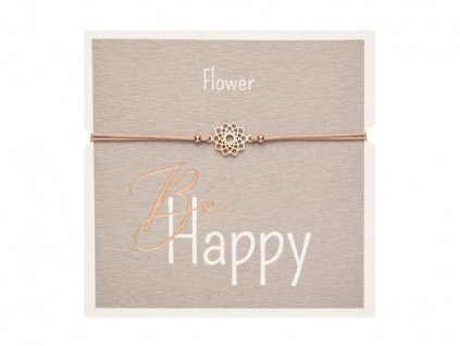 Gifty - Be Happy Náramok - Flower (rose gold)