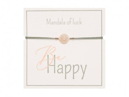 Gifty - Be Happy náramok - Mandala of luck (rose gold)