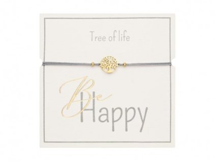 Gifty - Be happy náramok - Tree of life (gold)