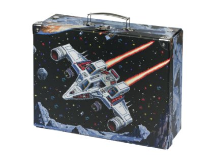 Skladací školský kufrík Pixel Space s kovaním