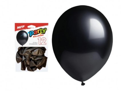 Balónik M balenie 12ks štandard 26cm čierny