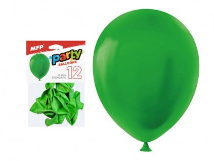 Balónik M balenie 12ks štandard 26cm zelený