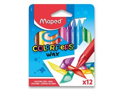 Maped Color'Peps Wax - voskovky - 12 farieb, trojhranné