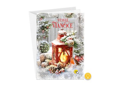 71-5002 Blahoprajná karta vianočná svietiaca SK