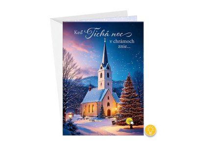 71-5003 Blahoprajná karta vianočná svietiaca SK