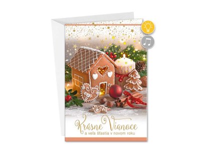 71-8023 Blahoprajná karta vianočná hudobná SK