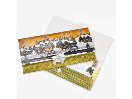 Obálka na peniaze vianočná luxusná