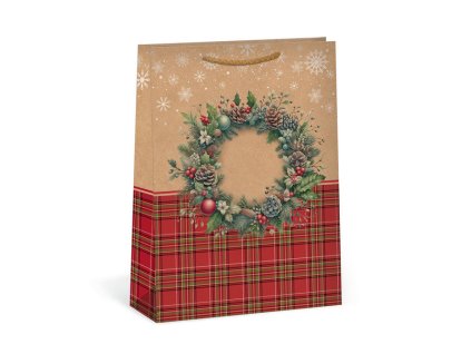Vianočná darčeková papierová taška (31 x 41.5 cm)