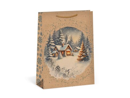 Vianočná darčeková papierová taška (31 x 41.5 cm)