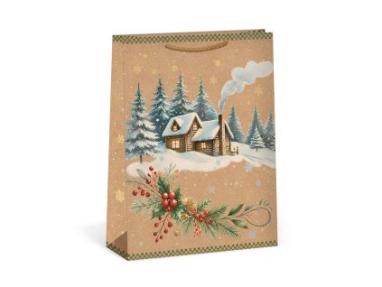 Vianočná darčeková papierová taška (31 x 41.5 cm)