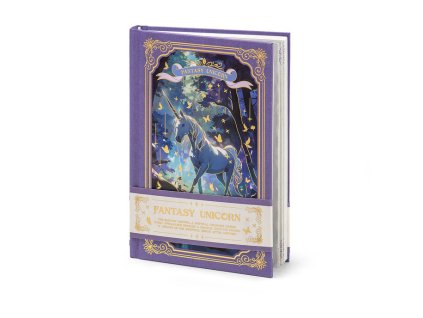 Kúzelný zápisník B6 linajka, pevná väzba, Fantasy Unicorn 4