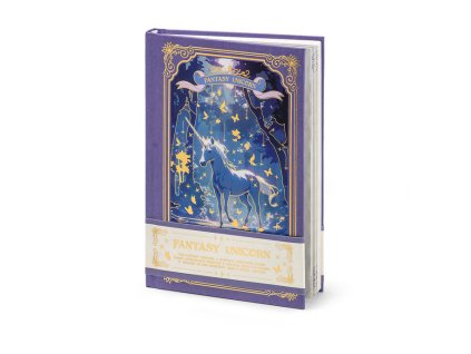 Kúzelný zápisník B6 linajka, pevná väzba, Fantasy Unicorn 3